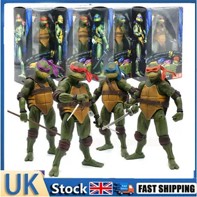 Buy 7  NECA Ninja Turtles 1990 Movie TMNT Teenage Movable Toys Mutant Action Figure • 17.60£