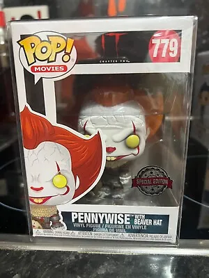 Buy Funko Pop Movies IT Chapter 2 Pennywise With Beaver Hat No 779 + Protector • 9.99£