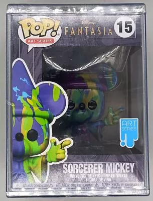 Buy #15 Sorcerer Mickey (#2) Art Series Fantasia 80th - NEW Funko POP With Hardstack • 27.99£