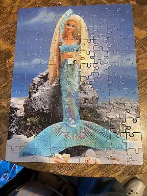 Buy Vintage 1993 Mattel Barbie Mermaid Puzzle 100 Piece. Used All Pieces Are In Box • 7.56£