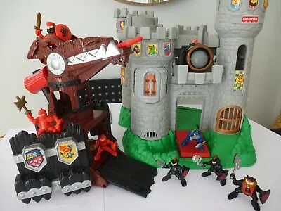 Buy Vintage Fisher Price Great Adventures Castle 8 Knights+ Dragon Tower + 2 Arrows. • 99.99£