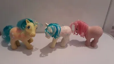 Buy 3 Damaged Vintage G1 My Little Pony 80s Cotton Candy, Fifi + Tootsie Read Discip • 9.99£