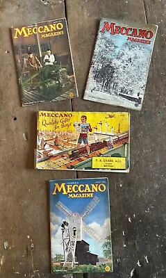 Buy Vintage Meccano Catalogue 1938 Three Vintage Meccano Magazines 1942/43 • 9£
