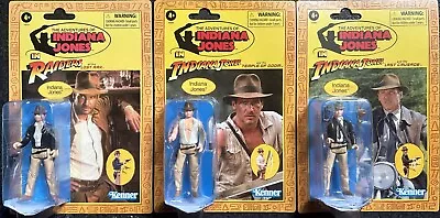 Buy The Adventures Of Indiana Jones 3,75  Kenner Retro Hasbro LOT 3 Figures 2023 • 58.80£