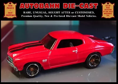 Buy Old 1970 Chevrolet Chevelle Ss Muscle Car; Rare 1/64 Scale Diecast Collector Car • 7.90£