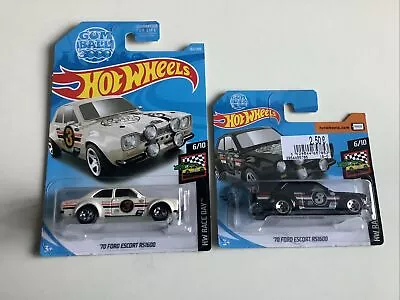 Buy Hot Wheels 70 Ford Escort Rs1600 Race Day • 19.99£