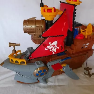 Buy Imaginext Shark Bite Big Large Pirate Ship - WORKING CANNON AND BITING MOUTH • 20.99£