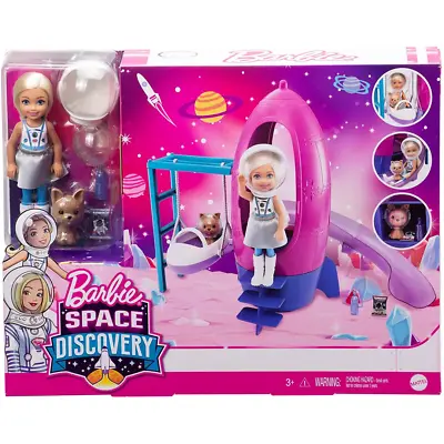 Buy Barbie Space Discovery Chelsea Doll And Rocket Ship & Puppy New Boxed Mattel • 16.99£