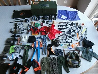 Buy Job Lot Of  ACTION MAN  Clothes Weapons Guns Boots Crutches Masks Holsters Plane • 29.99£