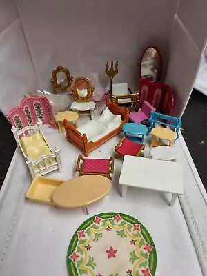 Buy Playmobil Large Dolls House Furniture Bundle 24 Pieces Beds Bath Chairs • 9.99£