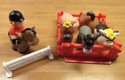 Buy 9 Fisher Price Little People Animals Horse Jump & Pen VGC • 8.99£