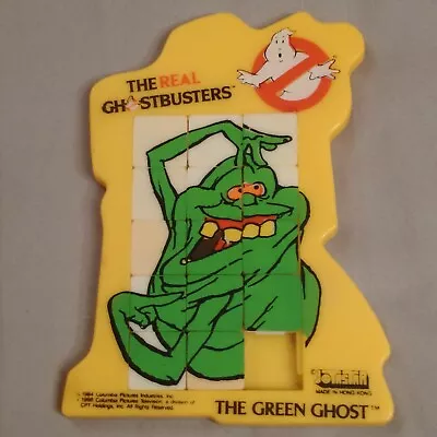 Buy VERY RARE The Real Ghostbusters Toys Slimer The Green Ghost Slide Puzzle (1986) • 19.99£