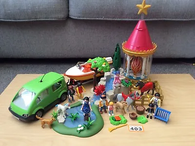 Buy Playmobil Bundle Playset Fairy Animals Car Boat Horses River Toys Figures More!! • 25£