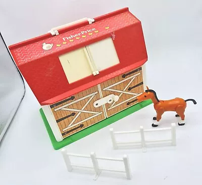 Buy Fisher Price Barn Stable With Horse Vintage Toy • 19.99£