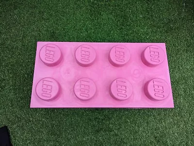 Buy LARGE Lego PINK BRICK STORAGE BOX 8 KNOB STUD Tub Container STACKABLE • 5£