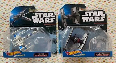 Buy Hot Wheels STAR WARS X-Wing And TIE Fighter Diecast Toys • 6£
