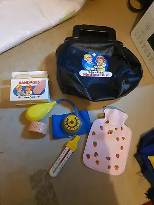 Buy Vtg Fisher Price Medical Kit Bag Childrens Play Doctor With 5 Accessories Great  • 9.99£
