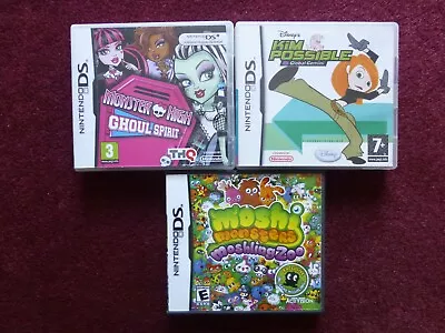 Buy Nintendo DS 3 Game Bundle (Moshi Monsters, Kim Possible, Monster High) • 17.99£
