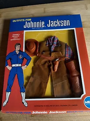 Buy Vintage MEGO Outfit For Johnnie Jackson  Figure Mint In Original Box Cowboy • 30£