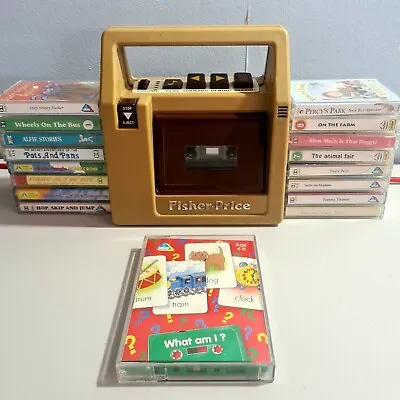 Buy 1980s Vintage Fisher Price 826 Cassette Tape Player + 17 Tapes - Please Read • 55£