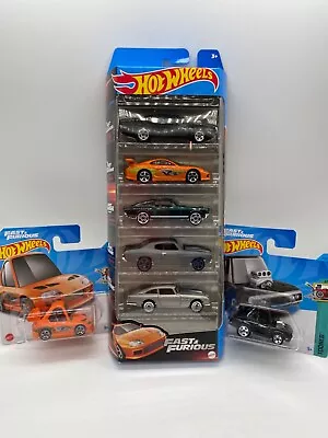 Buy Hot Wheels 2023 Fast & Furious 5 Pack + Tooned '94 Supra & '70 Charger Sealed • 16.35£