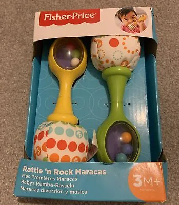 Buy Fisher-Price Baby Toys Rattle ‘n Rock Maracas Set Of 2 Soft Musical Instrumen... • 9.99£