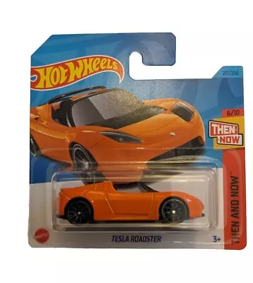 Buy Hot Wheels Tesla Roadster Orange Then And Now Number 217 New And Unopened • 4.99£
