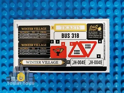 Buy Lego Holiday & Event STICKER SHEET ONLY For Set 10259 Winter Village Station • 7.99£
