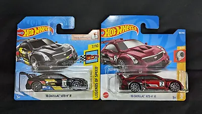 Buy Hot Wheels Pair Of '16 Cadillac Ats-v R Models In Black And Red. Wear To Cards. • 5.79£