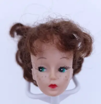 Buy Babette Doll Head Barbie Clone Real Eyelashes Vintage 60s Brunette Davtex Jacki • 62.44£