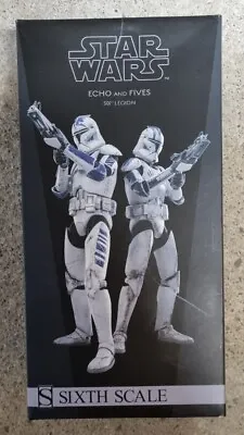 Buy Sideshow Star Wars Echo And Fives 501st Clone Troopers 1:6 Scale Figures • 389.99£