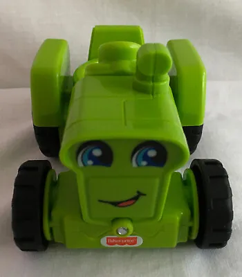 Buy Fisher-Price Little People Helpful Harvester Green Tractor • 5.59£