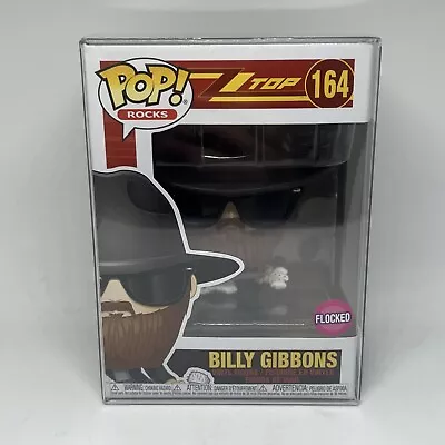 Buy Funko Pop Rocks ZZ Top Billy Gibbons Flocked #164 + Free Protector • 34.99£