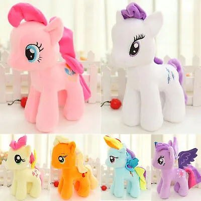 Buy 25cm My Little Pony Large Stuffed Plush Soft Teddy Doll Toys Kid Birthday Gift • 13.19£