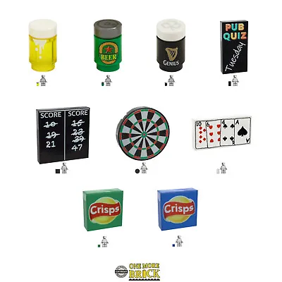 Buy Pub/Bar Accessories | Custom Printed LEGO Parts | Kit Made With Real LEGO • 7.99£