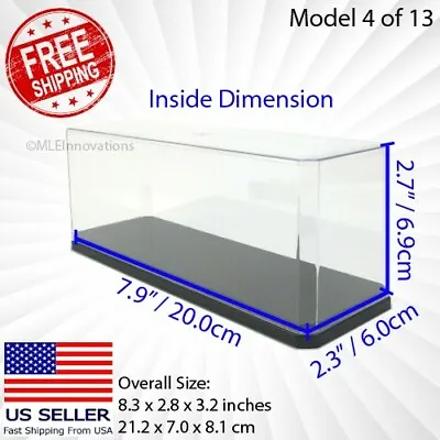 Buy Acrylic Hot Wheels Display Case Small Clear Plastic Box Dust Proof Wide 8  X 3  • 14.45£