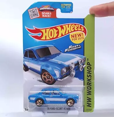 Buy 2015 HW Workshop - Hot Wheels Fast And Furious Brian's '70 Ford Escort RS1600 • 12.99£