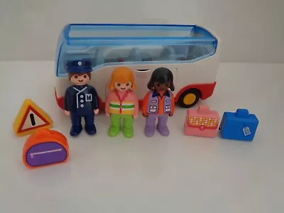 Buy Playmobil 123 Bus With Figures And Suitcases • 11.50£