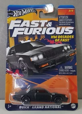 Buy 2024 Hot Wheels Fast & Furious HW Decades Of Fast Buick Grand National Black New • 4.99£