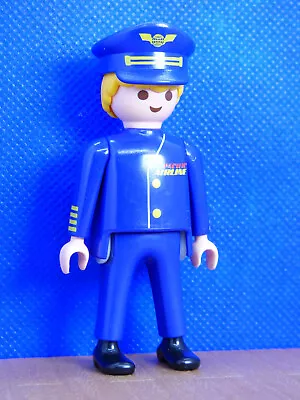 Buy Playmobil SI-29 Pilot Figure Airport Airline Hat • 2.99£