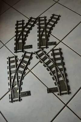 Buy FAULTY LEGO Railroad 9V Switches 4531 Rails 4 Piece, See Pictures • 15.31£