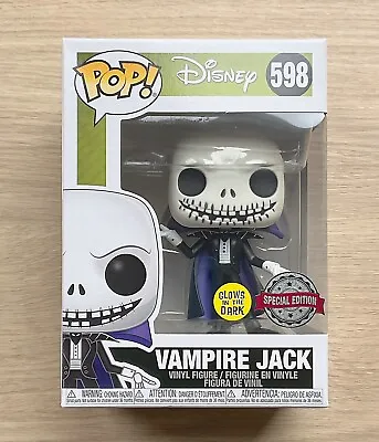 Buy Funko Pop Disney Nightmare Before Christmas Vampire Jack GITD #598 + Protector • 24.99£