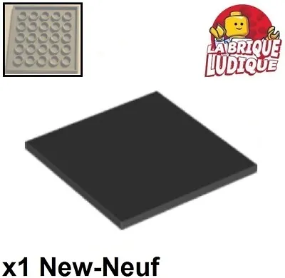 Buy LEGO 1x Tile Plate Smooth 6x6 Groove Black/Black 10202 New • 3£