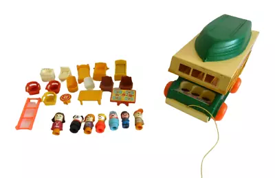 Buy Fisher Price Play Family Camper 994 1972 Little People With Accessories Charity • 34.99£