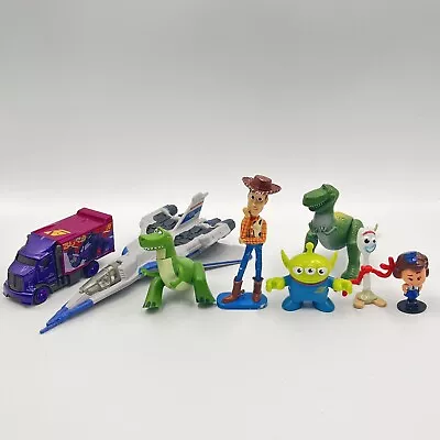Buy Toy Story Figure Bundle X 8 Rex Alien Woody Forky Giggle Hot Wheels Spaceship 4” • 11.49£