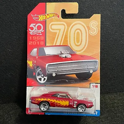 Buy Hot Wheels Only Target Decades 70’s Dodge Charger R/T Red W/ Flames Hemi Mopar • 3.79£