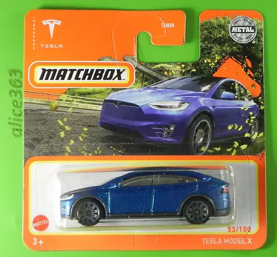Buy Matchbox 2022 - Tesla Model X - 53 - New Original Packaging • 4.14£
