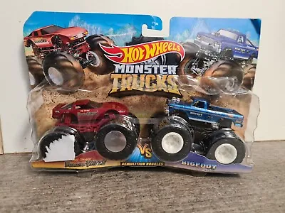 Buy Hot Wheels Monster Trucks Demolition Doubles Monster Vette & Bigfoot, Age 3+  • 12.74£