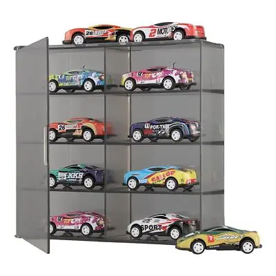 Buy 1:64 Acrylic Display Box For 8 Hot-Wheels Car Model Toy Cabinet Rack W/ Door • 7.19£