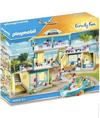 Buy Playmobil Family Fun PLAYMO Beach Hotel Playset (401 Pieces) 70434 - NEW • 64.99£